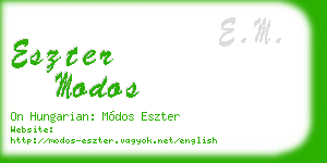 eszter modos business card
