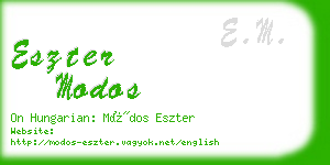 eszter modos business card